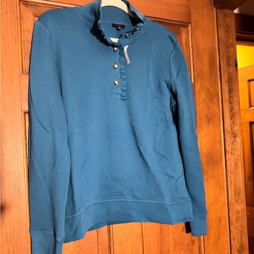 Talbots Teal Cowl Neck Sweater